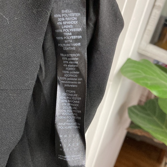 White House Black. Sz:6 Black Skirt Gold Buttons - Picture 6 of 7